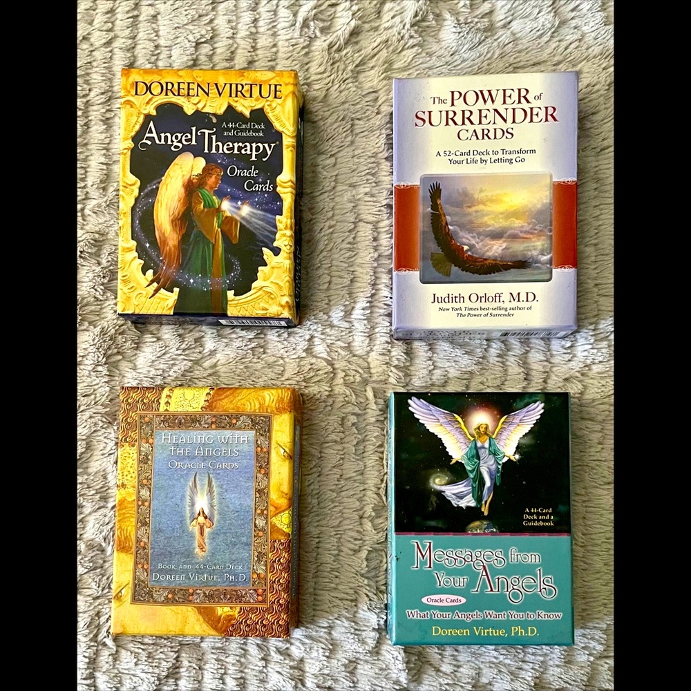 Doreen Virtue Oracle Angel Decks Cards 4 Pack Bundle Excellent Condition